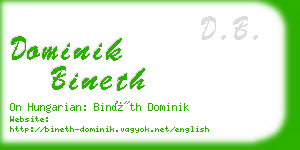 dominik bineth business card